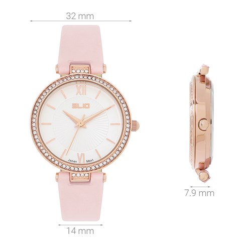 Set quà - Đồng hồ Elio 32 mm Nữ EL142-01 Màu Hồng