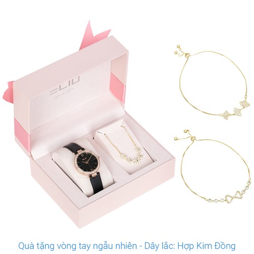 Set quà - Đồng hồ Elio 32 mm Nữ EL142-02 Màu Đen