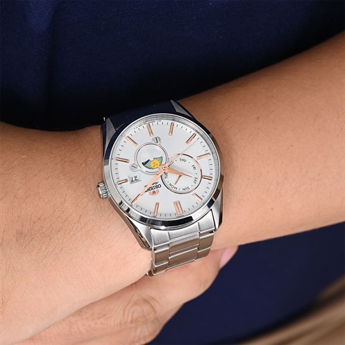 Đồng hồ Orient Sun & Moon 41.5 mm Nam RA-AK0306S10B Màu Bạc