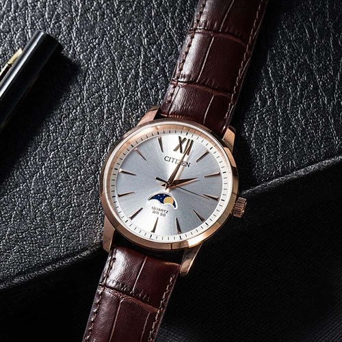 Đồng hồ Citizen 42 mm Nam AK5003-05A Màu Nâu