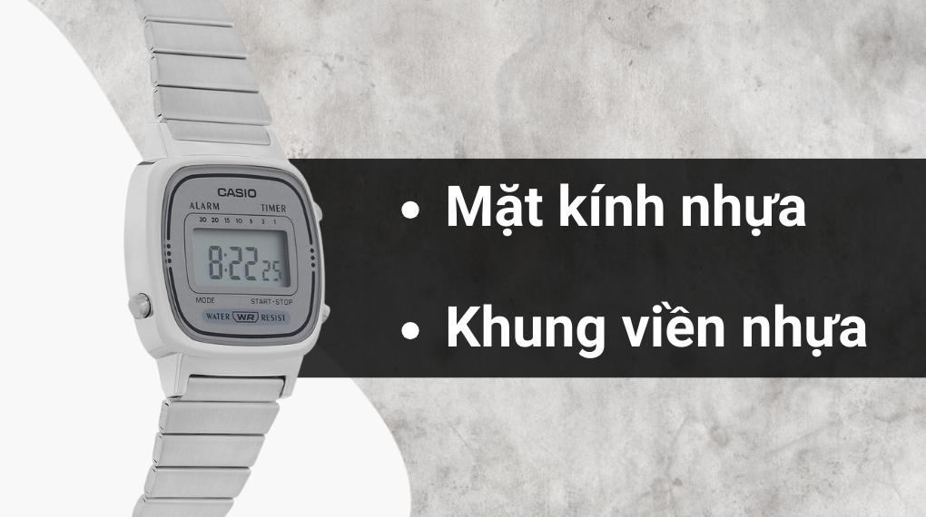 Chất liệu mặt kính và khung viền của mẫu đồng hồ