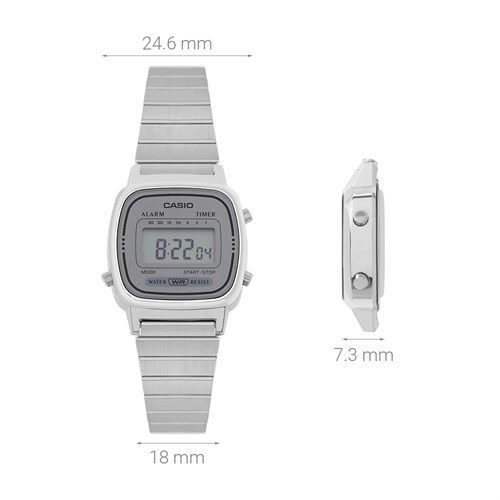 Đồng hồ Casio 24.6 mm Nữ LA670WA-7DF Màu Bạc