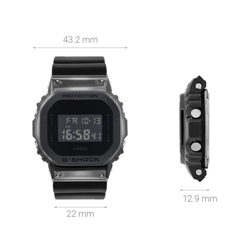 Đồng hồ G-SHOCK 5600 43.2 mm Nam GM-5600B-1DR Màu Đen