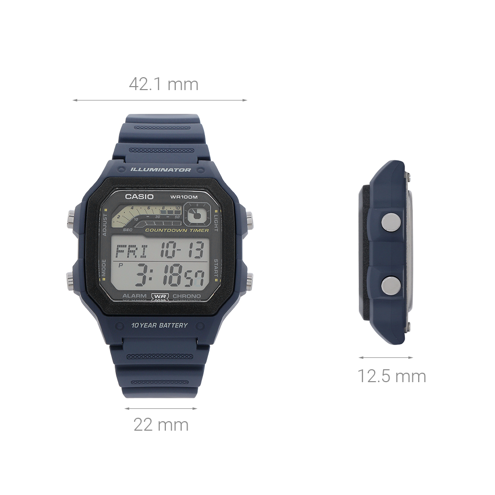Đồng hồ Casio 42.1 mm Nam WS-1600H-2AVDF - 7