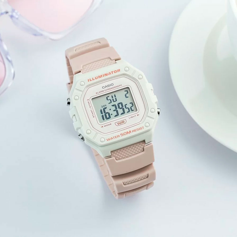 Đồng hồ Casio Timeless 43.2 mm Nữ W-218HC-4A2VDF Màu Hồng