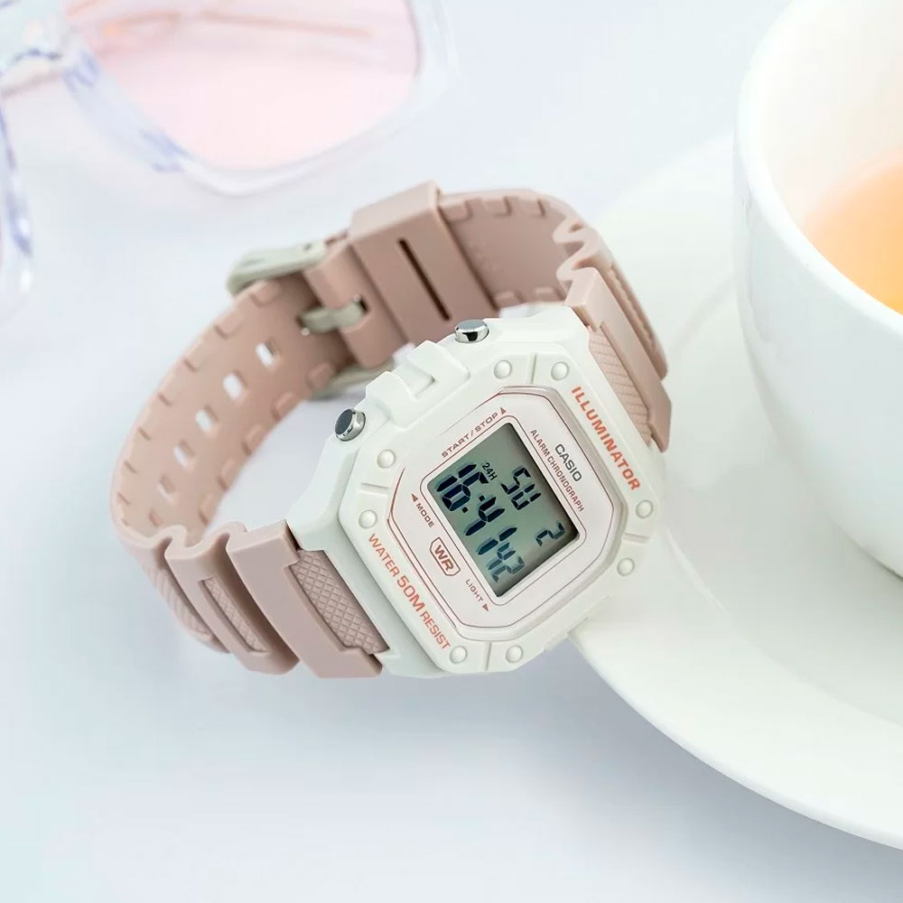 Đồng hồ Casio Timeless 43.2 mm Nữ W-218HC-4A2VDF Màu Hồng