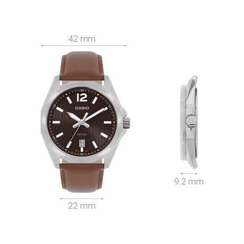 Đồng hồ Casio 42 mm Nam MTP-E725L-5AVDF Màu Nâu