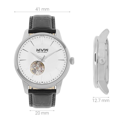 Đồng hồ MVW Star 41 mm Nam MLA084-02-S1 Màu Đen
