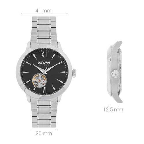 Đồng hồ MVW Star 41 mm Nam MSA089-01-S1 Màu Bạc