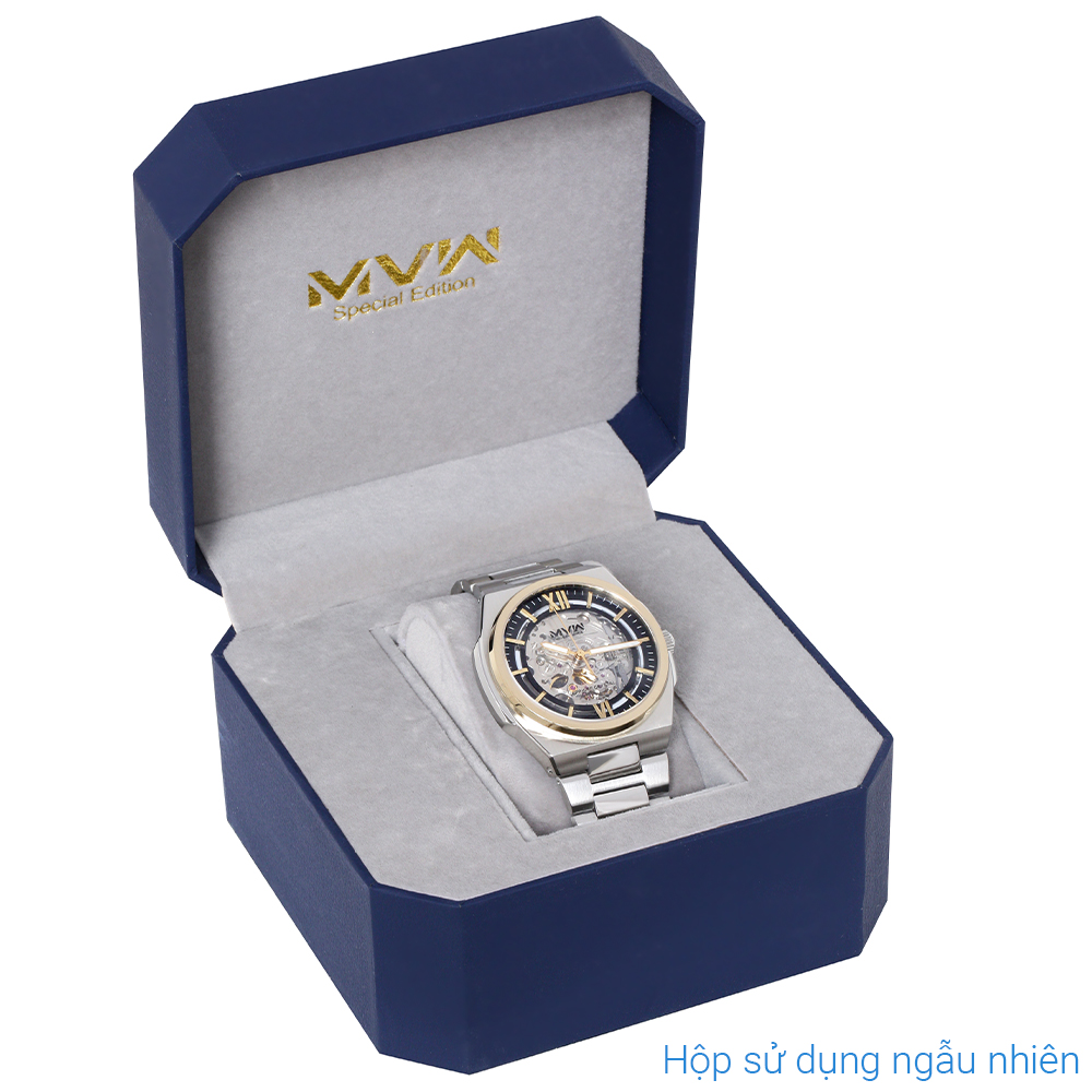 Đồng hồ MVW Galaxy 43 mm Nam MSA088-02-S2 Màu Bạc