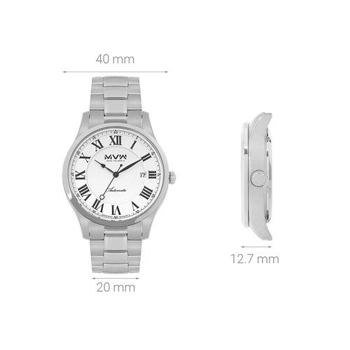 Đồng hồ MVW Galaxy 40 mm Nam MSA094-01-S3 Màu Bạc