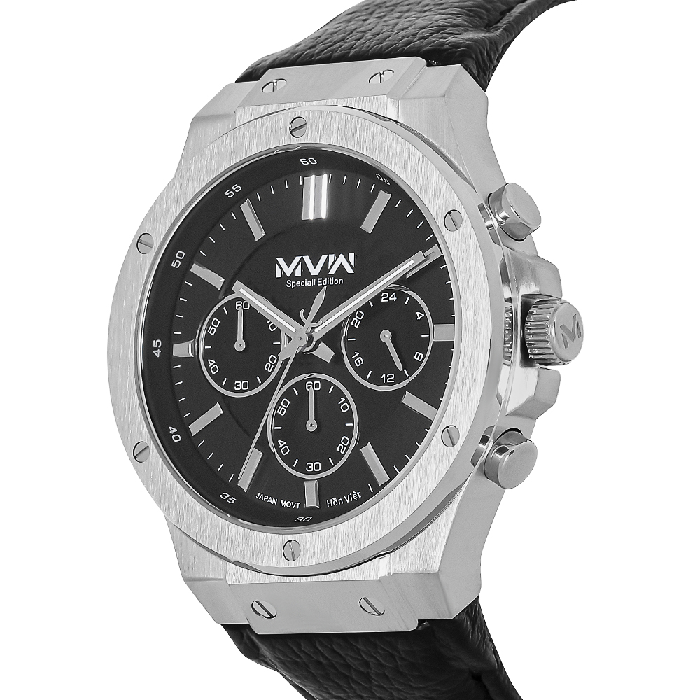 Đồng hồ MVW Hồn Việt 43 mm Nam ML086-01-HV Màu Đen