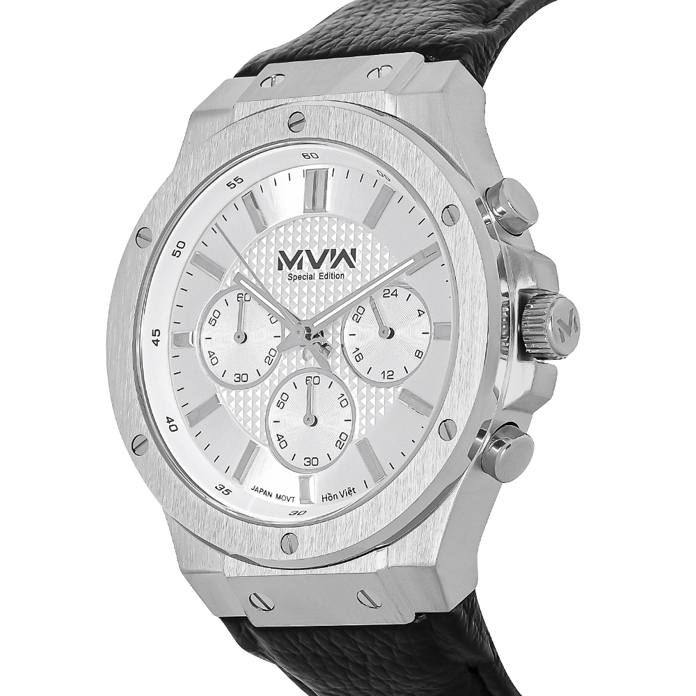 Đồng hồ MVW Hồn Việt 43 mm Nam ML086-02-HV Màu Đen