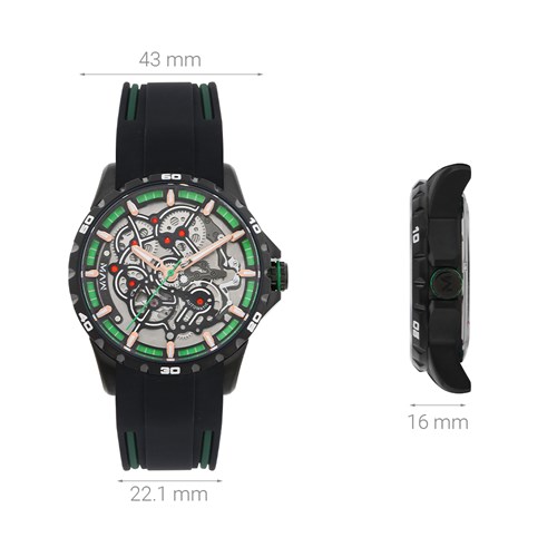 Đồng hồ MVW Galaxy 43 mm Nam MSCA001-01-S1 Màu Đen