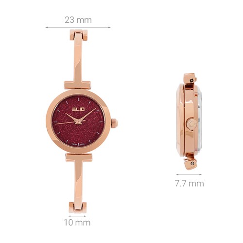 Set quà - Đồng hồ Elio 23 mm Nữ ES148-03 Màu Vàng Hồng