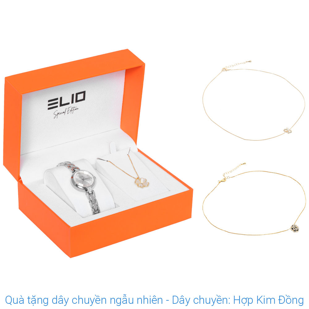 Set quà - Đồng hồ Elio 25 mm Nữ ES151-01 Màu Bạc
