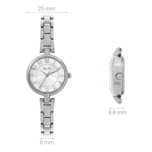 Set quà - Đồng hồ Elio 25 mm Nữ ES151-01 Màu Bạc