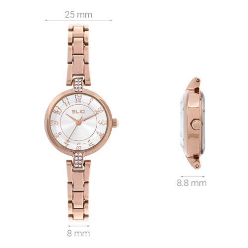 Set quà - Đồng hồ Elio 25 mm Nữ ES151-02 Màu Vàng Hồng