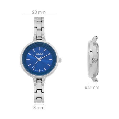 Set quà - Đồng hồ Elio 28 mm Nữ ES152-01 Màu Bạc