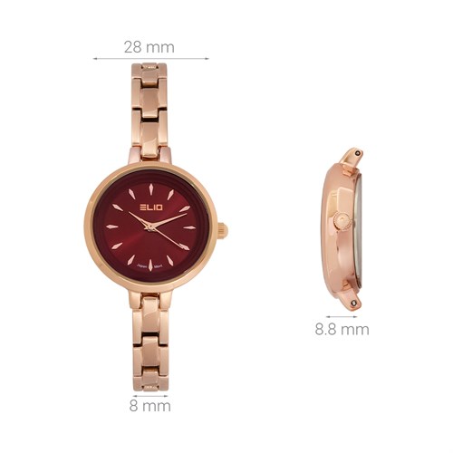 Set quà - Đồng hồ Elio 28 mm Nữ ES152-02 Màu Vàng Hồng