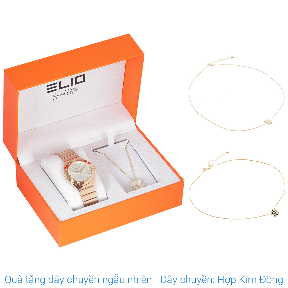 Set quà - Đồng hồ Elio 32 mm Nữ ES153-02 Màu Vàng Hồng