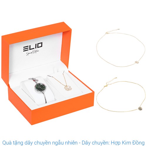 Set quà - Đồng hồ Elio 24 mm Nữ ES155-01 Màu Bạc