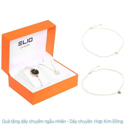 Set quà - Đồng hồ Elio 22.5 mm Nữ ES156-02 Màu Trắng
