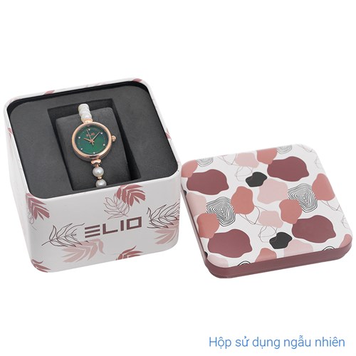 Set quà - Đồng hồ Elio 22.5 mm Nữ ES156-02 Màu Trắng