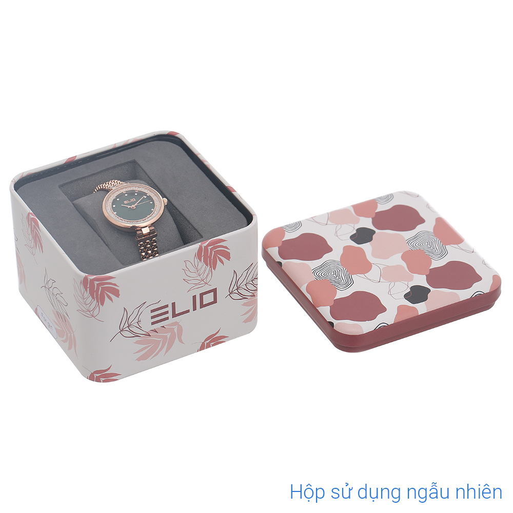 Set quà - Đồng hồ Elio 28 mm Nữ ES157-01 Màu Vàng Hồng