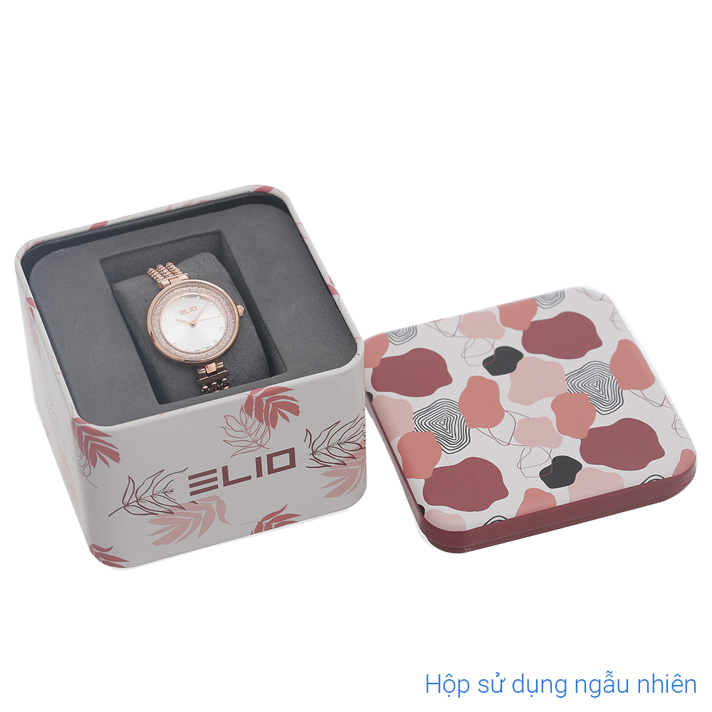 Set quà - Đồng hồ Elio 28 mm Nữ ES157-02 Màu Vàng Hồng