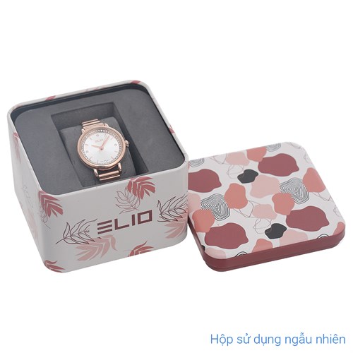 Set quà - Đồng hồ Elio 28 mm Nữ ES158-02 Màu Vàng Hồng