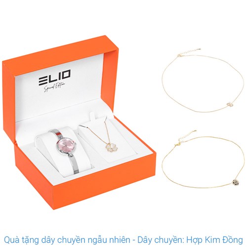 Set quà - Đồng hồ Elio 24 mm Nữ ES159-01 Màu Bạc