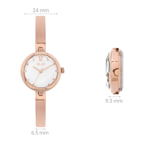 Set quà - Đồng hồ Elio 24 mm Nữ ES159-02 Màu Vàng Hồng