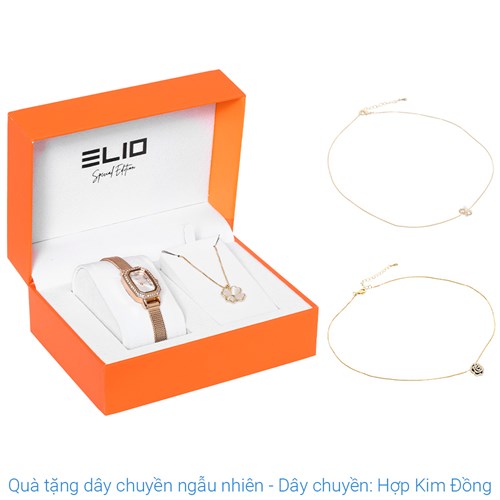 Set quà - Đồng hồ Elio 19 mm Nữ ES1600-01 Màu Vàng Hồng