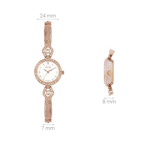 Set quà - Đồng hồ Elio 24 mm Nữ ES161-02 Màu Vàng Hồng