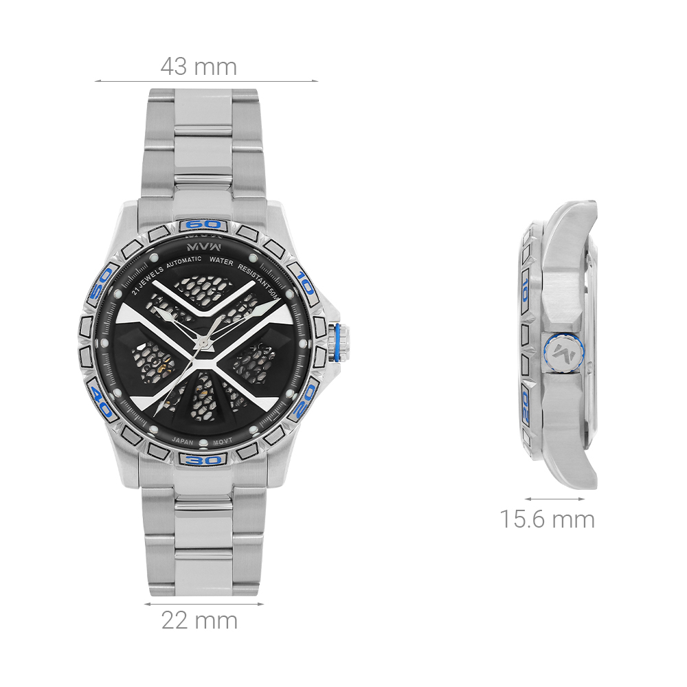 Đồng hồ MVW Galaxy 43 mm Nam MSA093-02-S2 - 6
