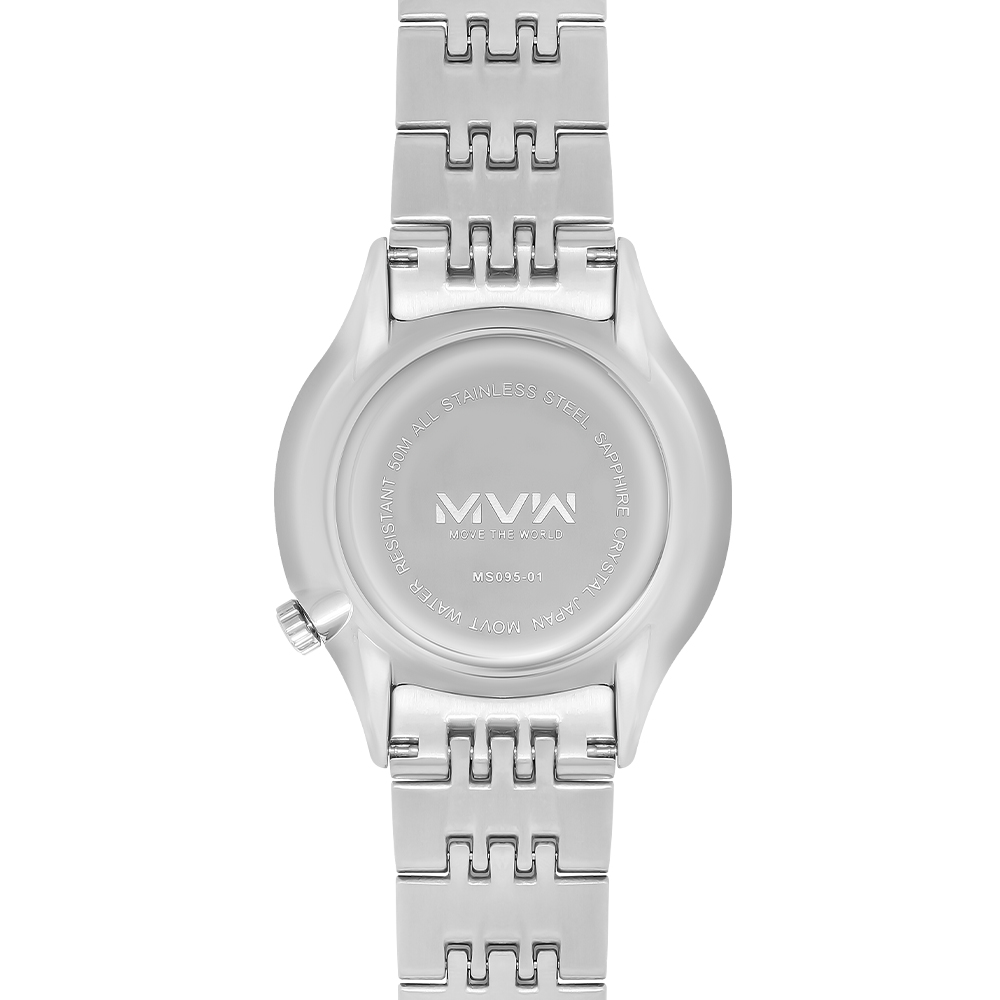 Đồng hồ MVW 41 mm Nam MS095-01 Màu Bạc