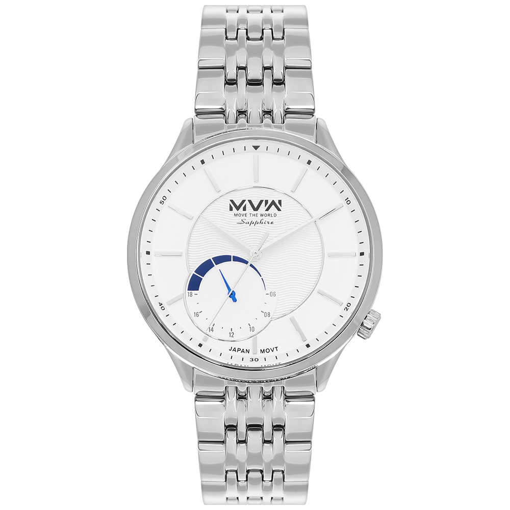 Đồng hồ MVW 41 mm Nam MS095-02 Màu Bạc