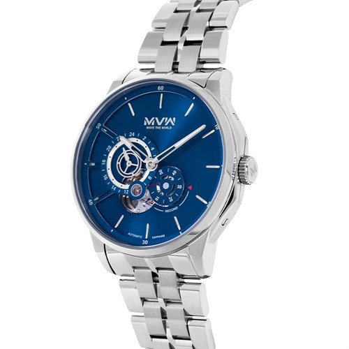 Đồng hồ MVW Star 43 mm Nam MSA090-01-S1 Màu Bạc