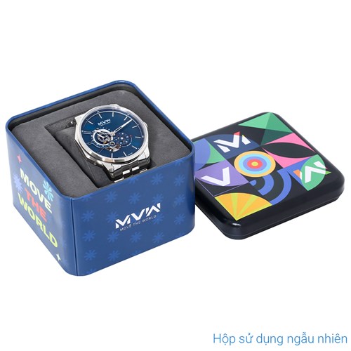 Đồng hồ MVW Star 43 mm Nam MSA090-01-S1 Màu Bạc