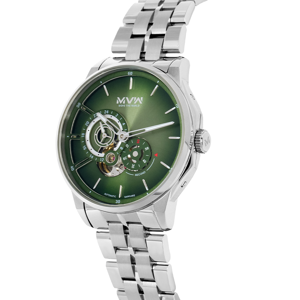 Đồng hồ MVW Star 43 mm Nam MSA090-02-S1 Màu Bạc