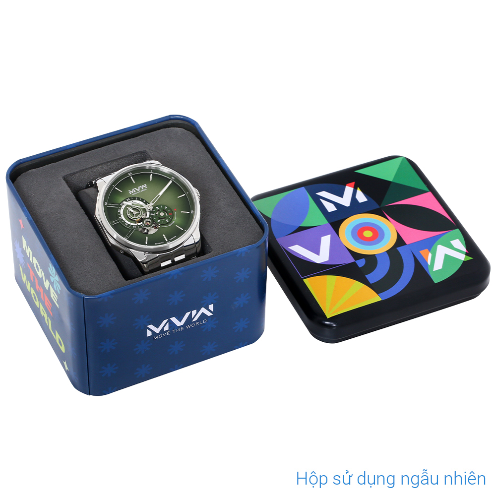 Đồng hồ MVW Star 43 mm Nam MSA090-02-S1 Màu Bạc