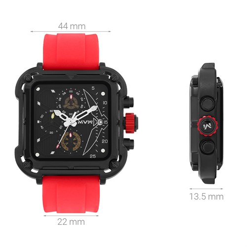 Đồng hồ MVW Sport 44 mm Nam MSC003-02 Màu Đỏ