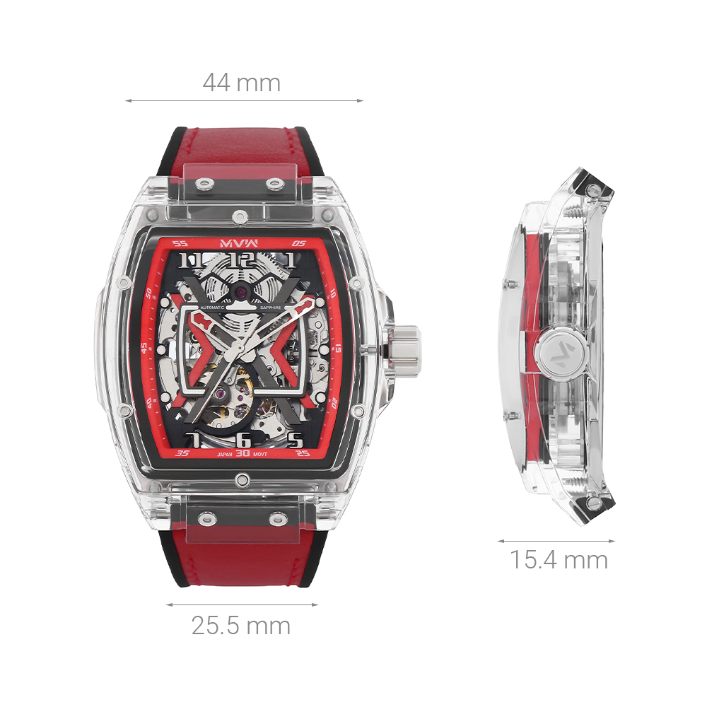 Đồng hồ MVW Galaxy 44 mm Nam MSCA004-01 Màu Đỏ