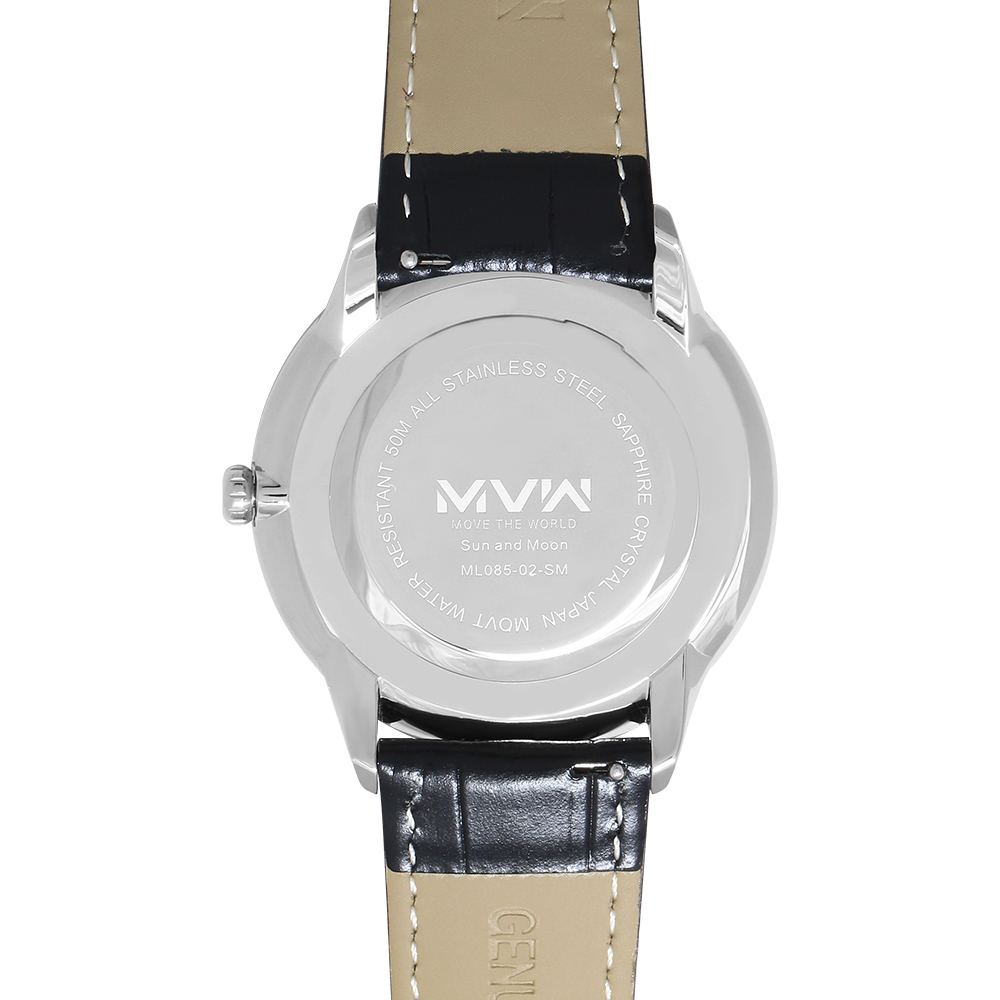 Đồng hồ MVW 44 mm Nam ML085-02-SM Màu Đen