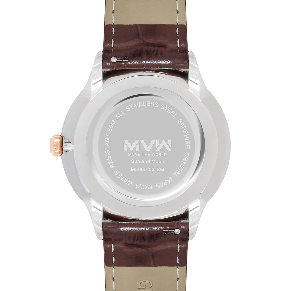 Đồng hồ MVW 44 mm Nam ML085-03-SM Màu Nâu