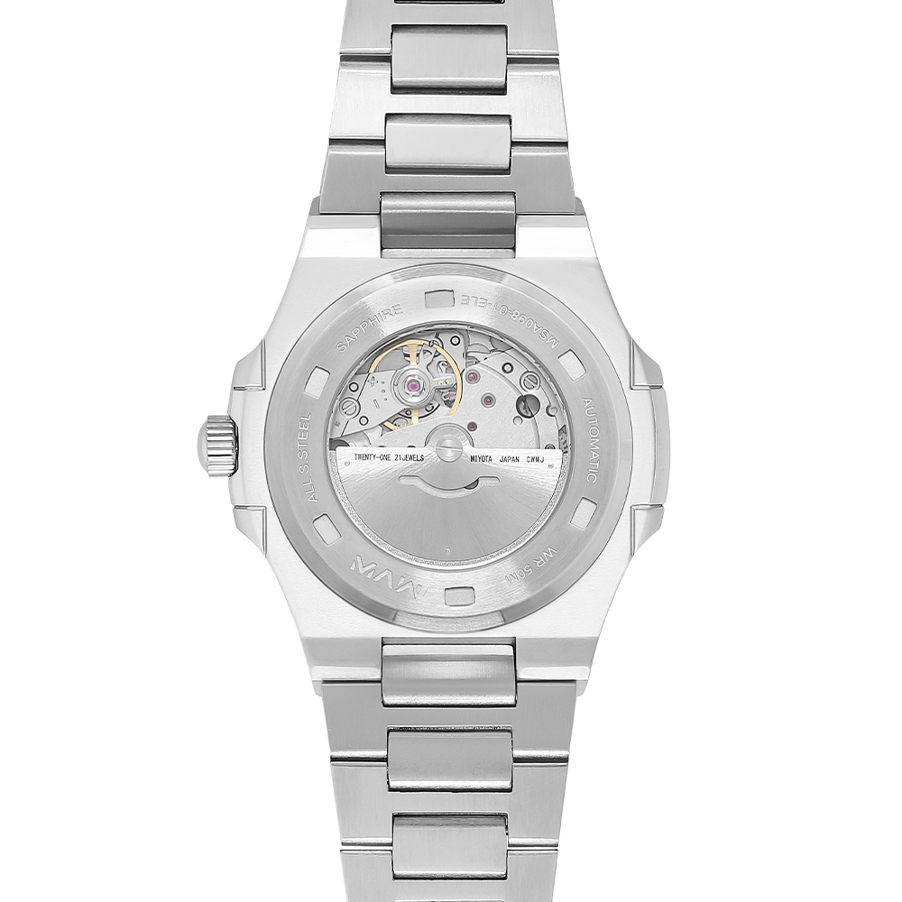 Đồng hồ MVW Elegant 43 mm Nam MSA098-01-ELE Màu Bạc