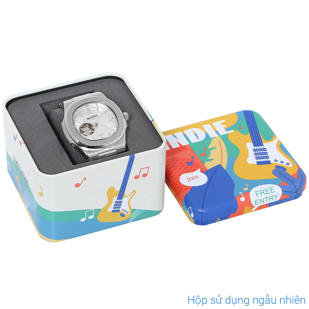 Đồng hồ MVW Elegant 43 mm Nam MSA098-01-ELE Màu Bạc