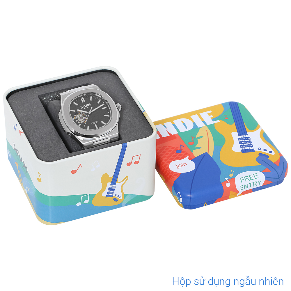 Đồng hồ MVW Elegant 43 mm Nam MSA098-02-ELE Màu Bạc