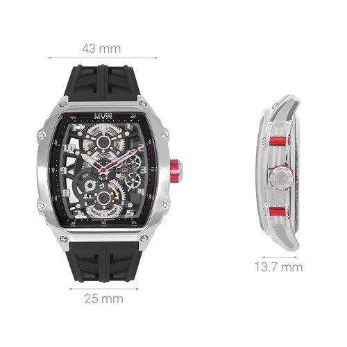 Đồng hồ MVW Galaxy 43 mm Nam MSCA002-01-S3 Màu Đen